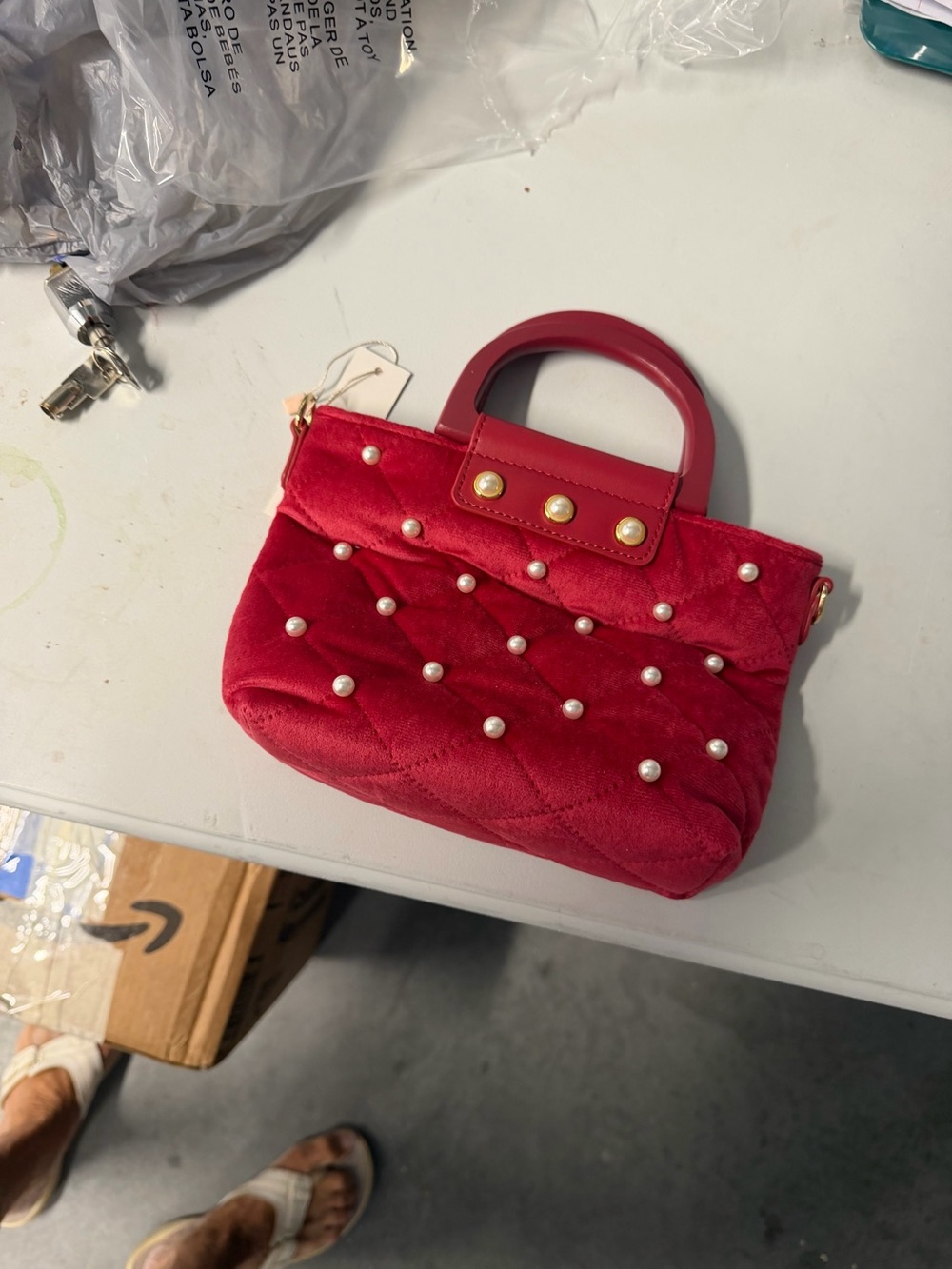 Purse  child’s doe a deer brand red velvet new with tags